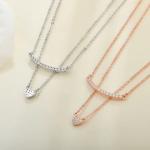 YASVITTI High Quality Double Layer Necklace Jewelry Classic Rose Gold Plated 925