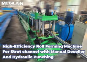 Wholesale Manual Decoiler And Hydraulic Punching Roll Forming Equipment For Strut Channel from china suppliers