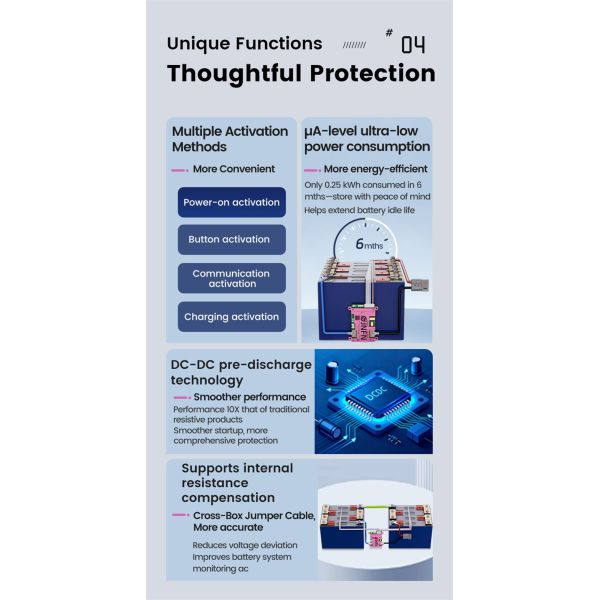 3S 4S 12V 400A Smart Bms Active Balance 320Ah LifePO4 JNFN ANT Bms Bluetooth OEM ODM