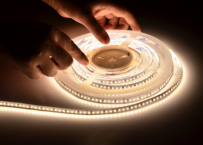 Dimmable 3528 / 5050 SMD Flexible LED Strip Lights for Linear Lighting, Warm White, IP68,