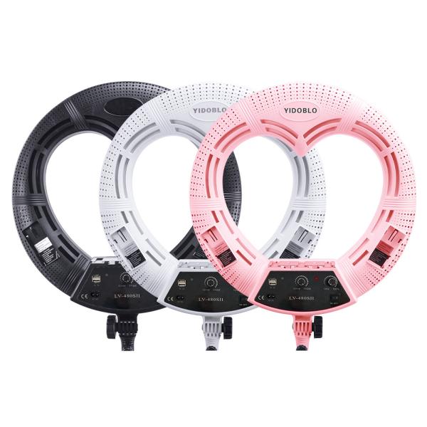 96w Rechargeable Heart Ring Light Battery power 18 Inch LED Selfie Ring Light