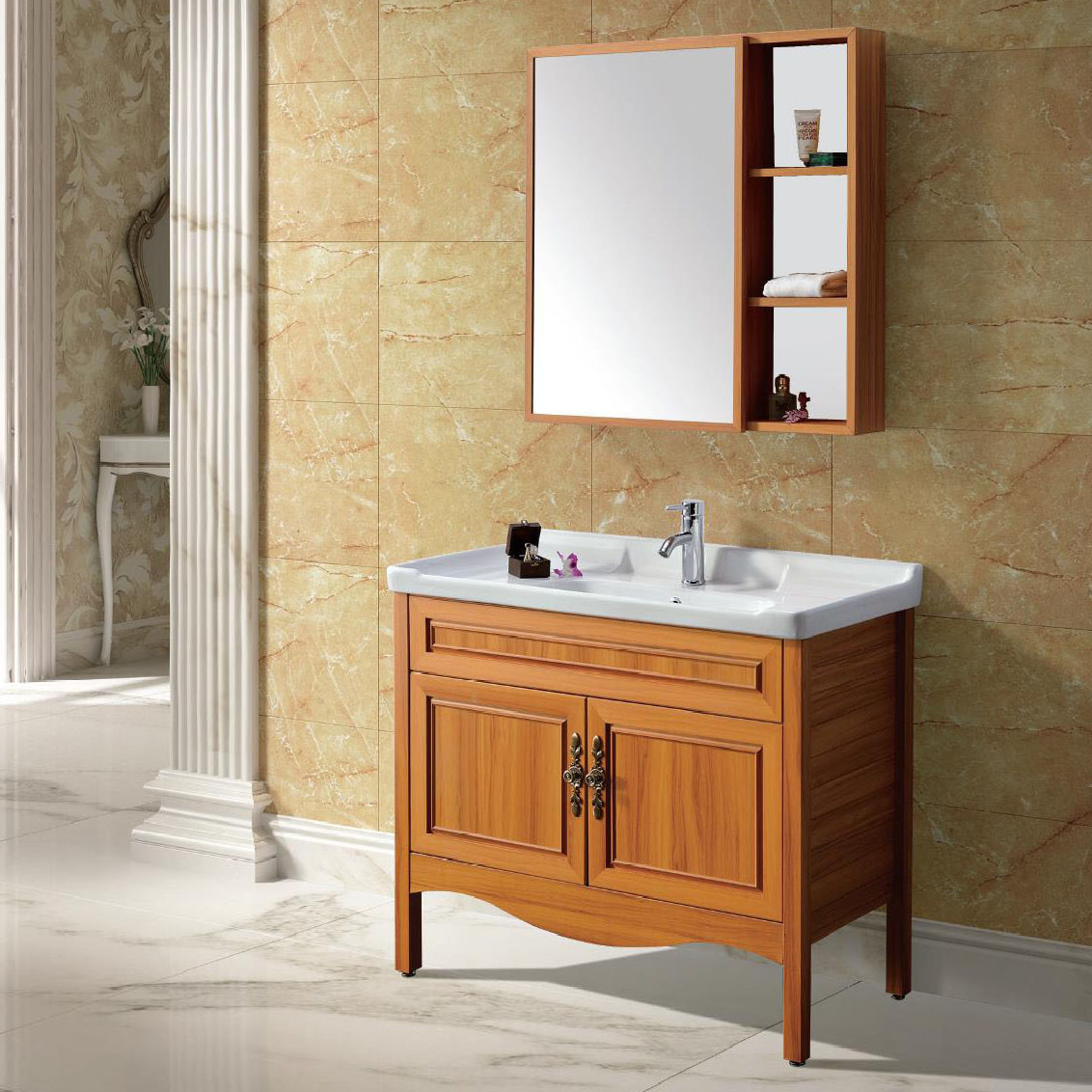 Modern Alunimun Bathroom Vanity/ all aluminum bathroom cabinet/Mirror Cabinet /DB-8123 1000X460mm