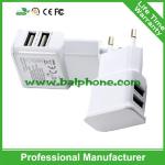 CE approved 5V/2.1A White wholesale mini dual usb wall charger for iphone