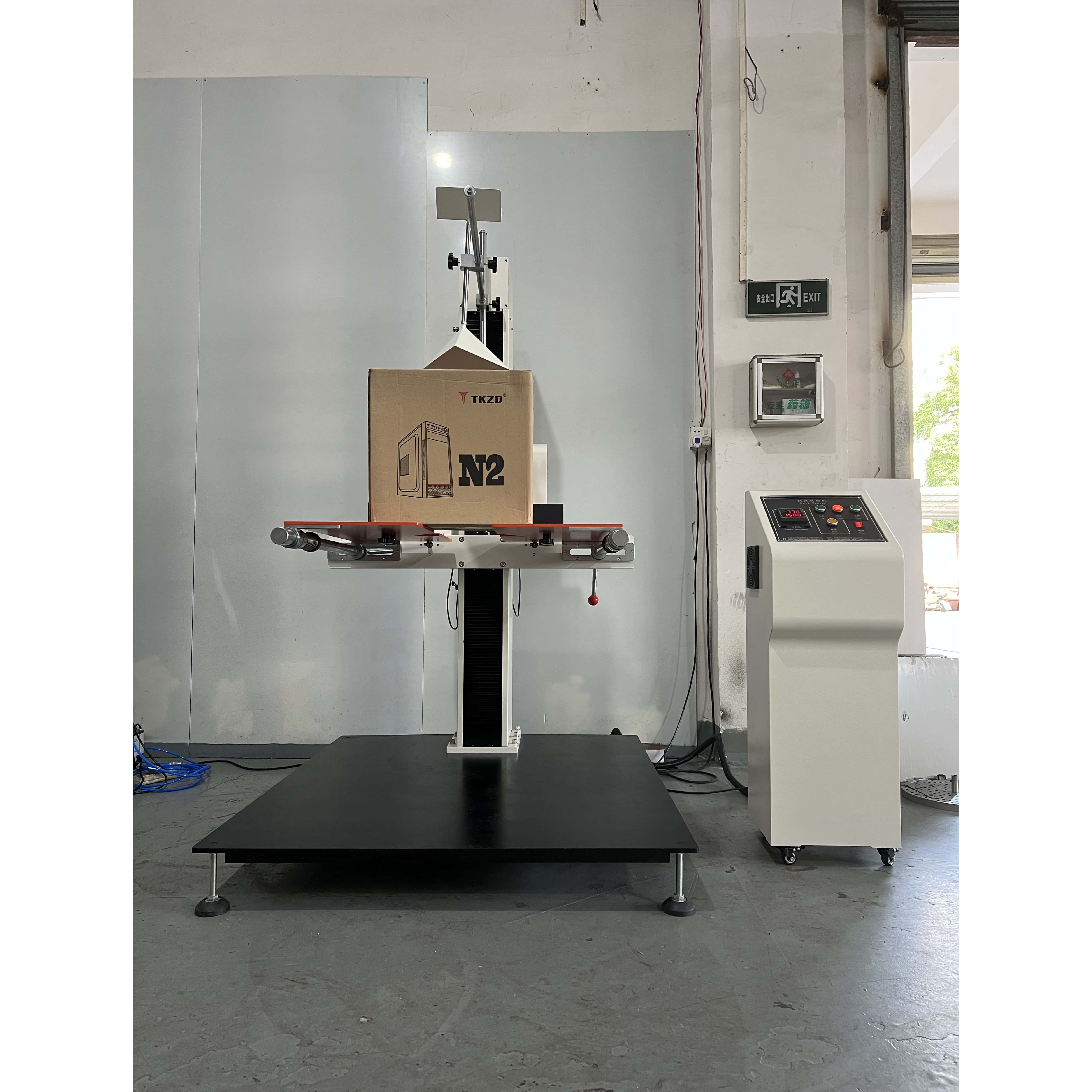 Free Fall Impact Damage Testing Equipment Dual Arm Free Fall Drop Tester for Cartons and Packaging Boxes