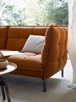 Large Husk Tufted Fabric Sofa Living Room Furniture With Cushion Armrest