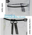 Stationery School PVC Pencil Bag, Barrel shaped travel cosmetic bag clear