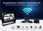 Max 512GB Storage 7 Inch TFT LCD Car Monitor With 4 Camera Backup System