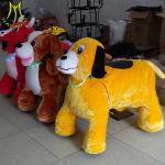 Hansel coin operated plush outdoor ride walking animals for shopping mall