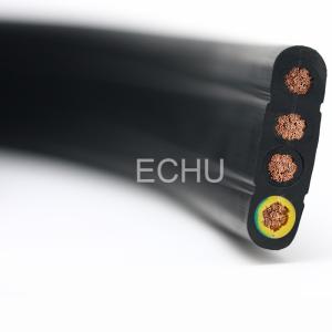 Wholesale Flat Flexible Traveling Cable for Crane or Conveyor 4Cx2.5sqmm Black Jacket from china suppliers