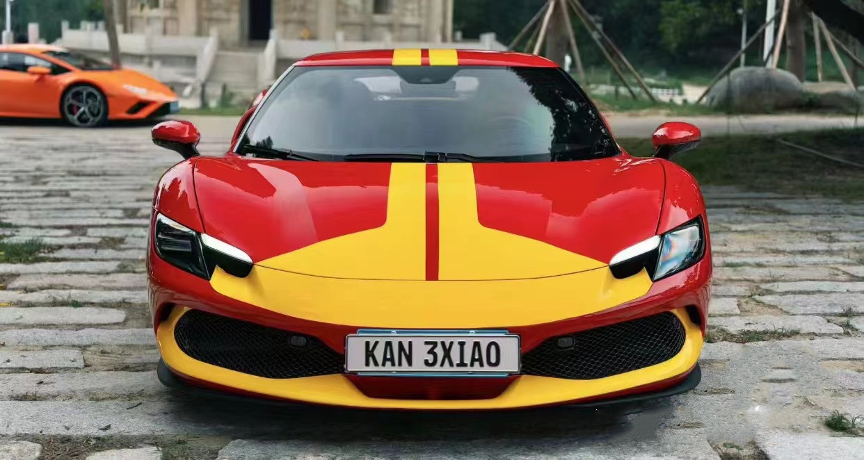 296GTB Ferrari Body Kit 296GTB OEM Carbon Fiber Universal Front Diffuser Spoiler Body Kit