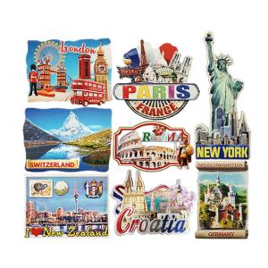 Wholesale Round Epoxy Custom City 3d Printing Magnets For Refrigerator from china suppliers