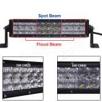 Best Sales 40000 Lumens Aluminum material Dual Row Black Auto LED Light Bar