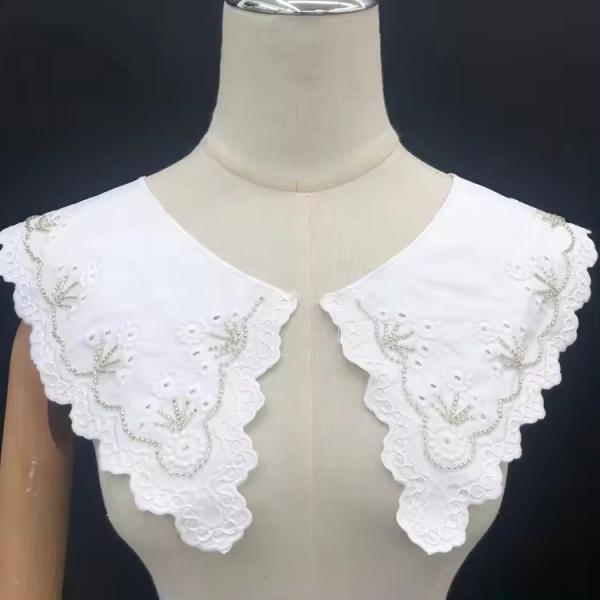 Lace Beads Fabric Embroidery Hanfu Accessories Three-dimensional Embroidery