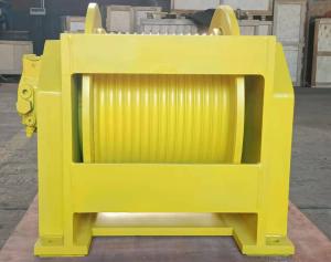 Wholesale Single Drum 10 Ton Hydraulic Winch , 20000 Lb Hydraulic Winch For Shipyard Port Grooved from china suppliers