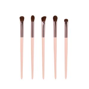 Wholesale 5pcs Pink Travel Brush Set , Pony Hair Eyeshadow Blending Brush With PU Pouch from china suppliers