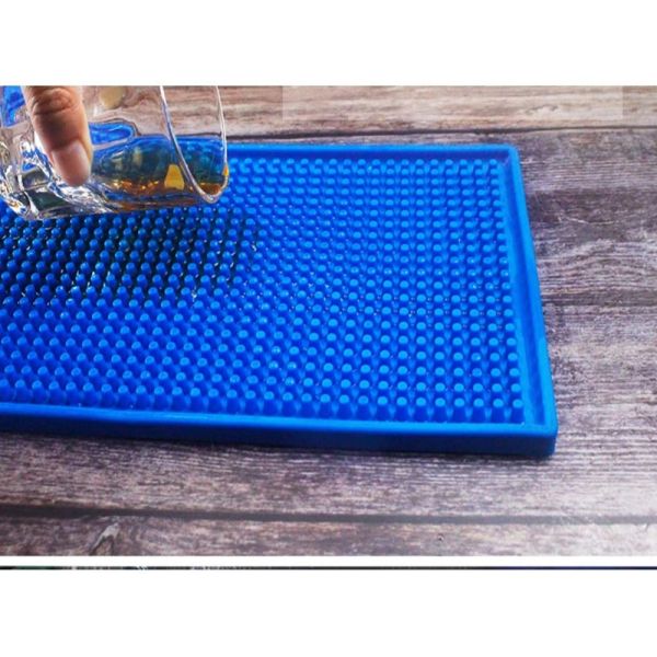 Minglu BM-006  Bar Mats Blue Rubber Counter Top Service Mat for Home Bar Cafe Party Wedding
