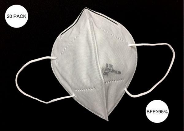 Quality BFE Over 95% KN95 Disposable Face Mask Dustproof With Earloop FDA for sale
