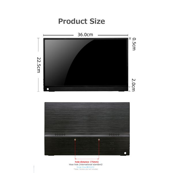 13.3 Inch Touchscreen Portable Monitor , USB C Portable Gaming Monitor with Desktop Stand for Laptop Computer Phone Second/Extend Screen