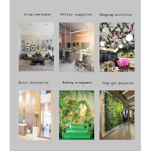 Forest Green Gypsophila Artificial Plastic Flowers Custom For Outdoor