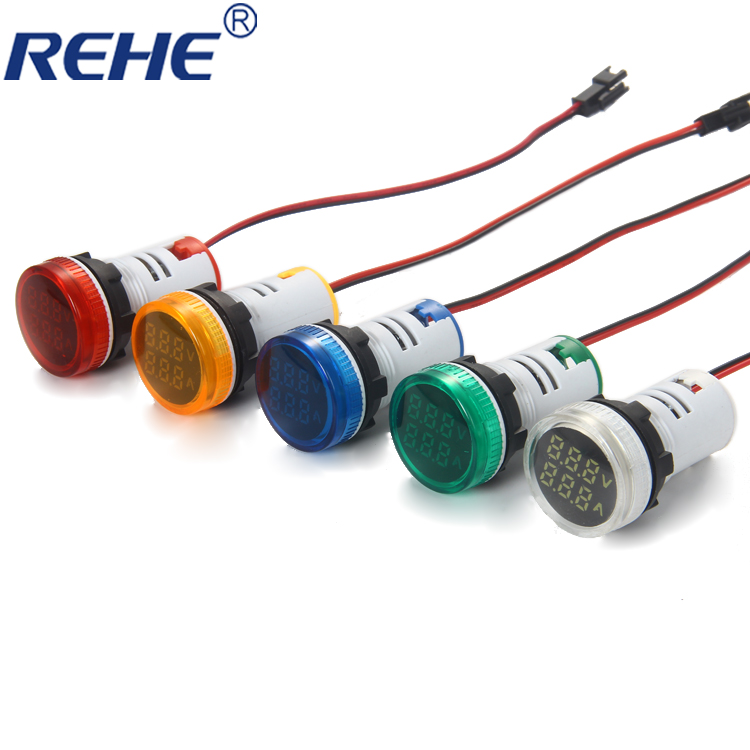 22mm Mini Indicator Lights Ammeter and voltmeter multi signal lamp