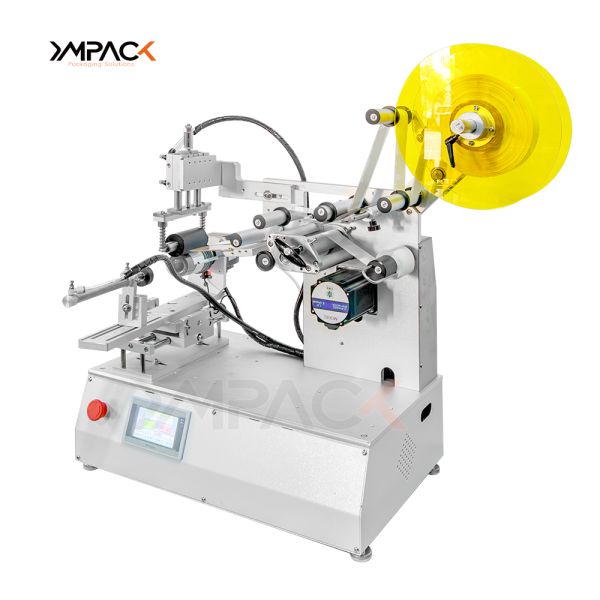 Tapered Semi Automatic Labeling Machine Coffee Juice Snack Cup Applicator Custom