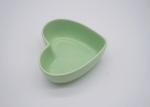 Stoneware Solid Green Heart Shaped Candy Bowl , Ceramic Heart Bowl For Salads /