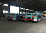 3 Axle Flatbed Tanks Trucks And Trailers 40ft Container Semi Trailer 40t / 50t