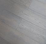 wide plank smoked & brushed European Oak engineered wood flooring, color Q