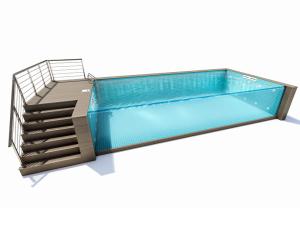 Wholesale Outdoor Clear Acrylic Prefabricated Swimming Pool with Customized Panel Thickness from china suppliers