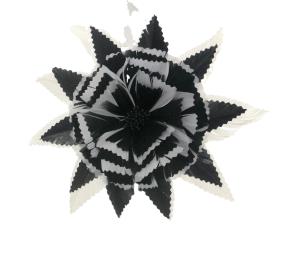Wholesale Party Decoration Stripped Goose Feather and Biot Flower Mount for Worldwide Shipping from china suppliers