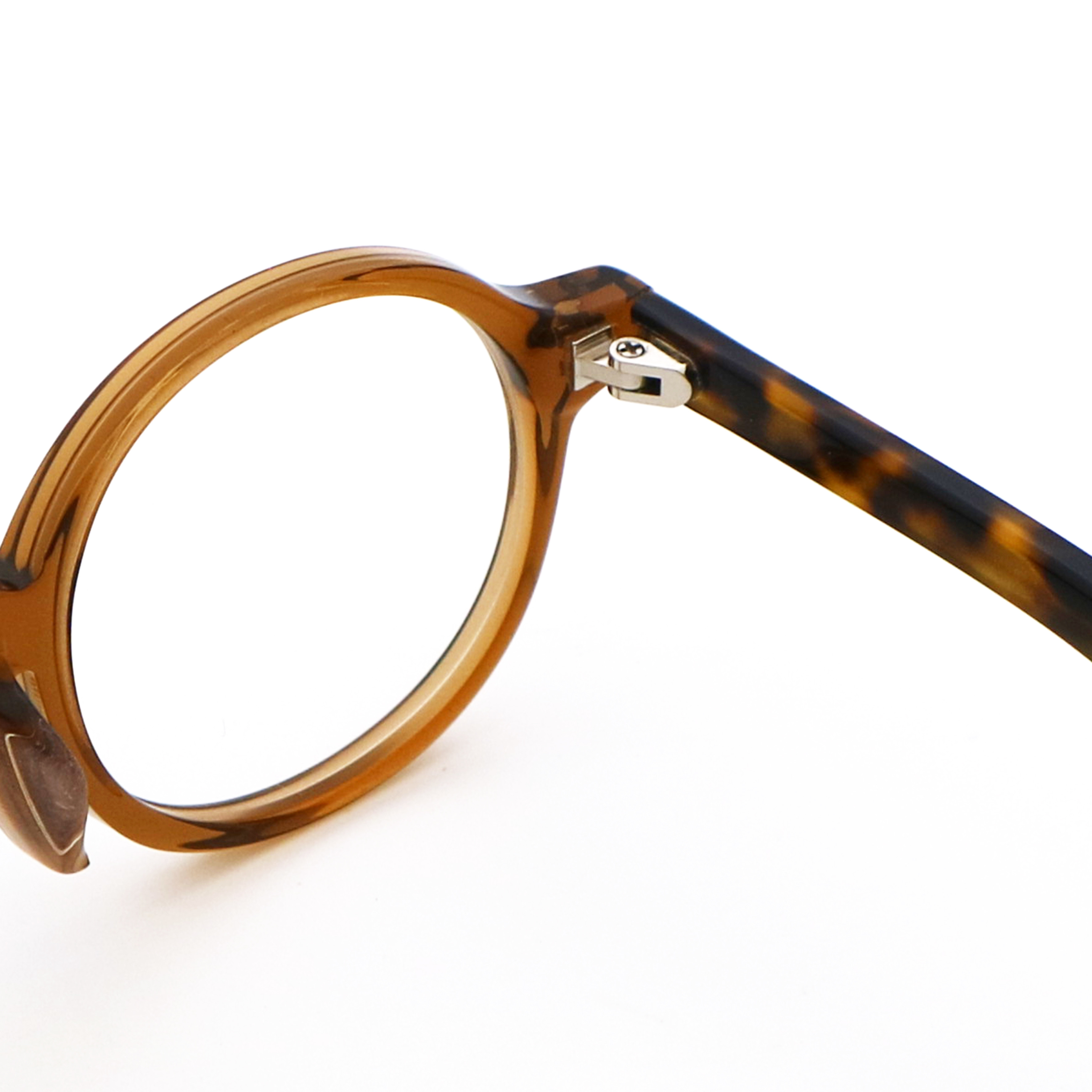 Acetate Round Glasses Eyeglasses Trendy Artisanal Frame Optical Frame MR 98218