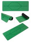 Natural Rubber Yoga Mat, Body alignment lines Non-Slip Fitness pad 5mm Excercise