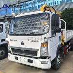 China Top Howo 4x2 Light Cargo Truck Mounted Crane Hydraulic 3Ton 4Ton 5Ton