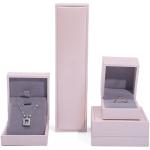 Pink Soft Touch Faux Leather Jewelry Luxury Storage Packaging Velvet Lining