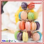 Cute 4 Tier PVC 0.8mm Small Macaron Tower Wedding Macaron Holder Display