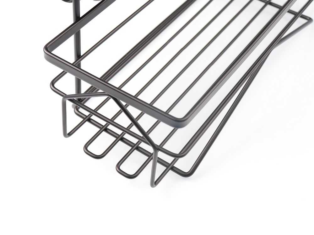 Black Oxidized Bathroom Caddy Holder Suction Cup Fixed Stainless Steel SS201
