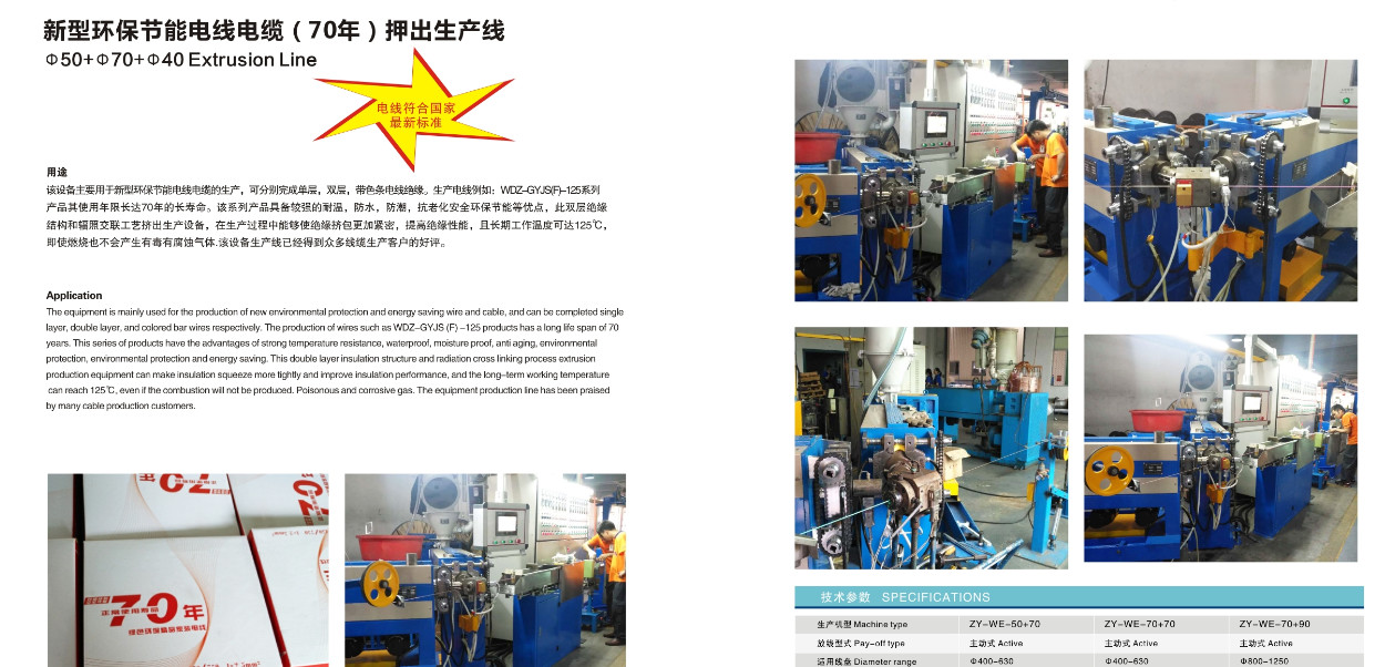 Siemens Motor High Speed Wire Extrusion Machine For Power Cable Manufacturing
