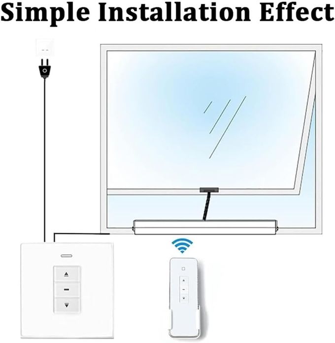 Automatic Chain Window Opener with TUYA Wi-Fi Controller Rain Sensor for Skylight Roof Smart Home Chain Stroke Opener