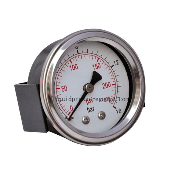 2'' 50mm 230 Psi Dual Scale U Clamp Pressure Gauge 1/8'' NPT