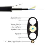 SST 100ft Single Mode Drop Cable FTTH Rugged Outdoor With Optitap