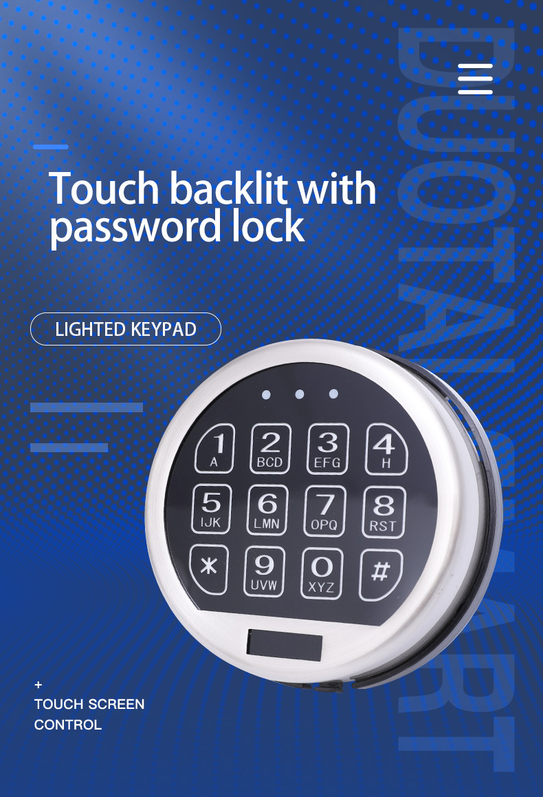 Touch Type Safe Box Depository Drop Deposit Front Load Cash Money Safe Lock