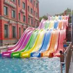 Anti Static Rainbow Colorful Water Slide For Adult With SGS Certification