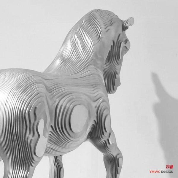 Custom Metal Animal Statues Large Stainless Steel Horse Sculpture for Art Decoration