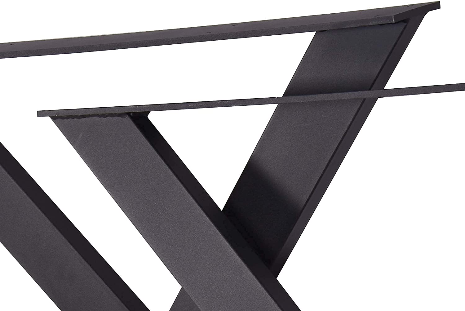 Modern Silver/Black/White Metal Dining Table Legs with Included Nuts and Screws
