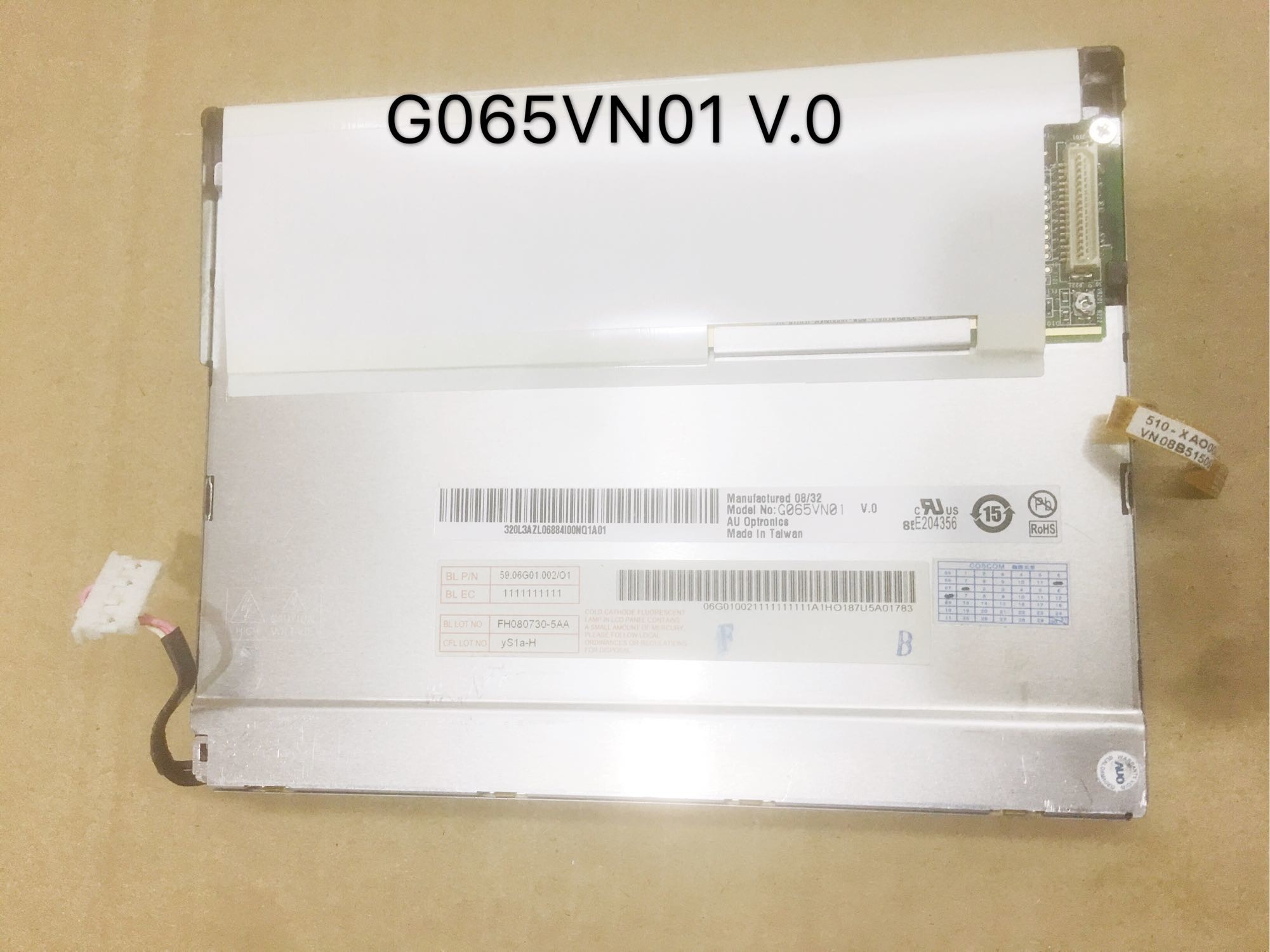 AUO 6.5" Industrial LCD Display 640*480 Pixels G065VN01 V0 500CD/M2 31 Pin WLED Model