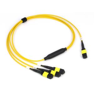 Wholesale 3.0mm SM G657A 12 Cores MPO MTP to 3 x 4F MPO Fiber Optic Fanout Cable from china suppliers