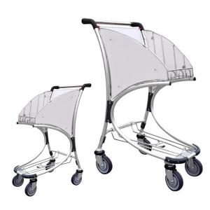Wholesale Strong Rubber Wheels Metal Airport Baggage Trolley For Baggage Control from china suppliers