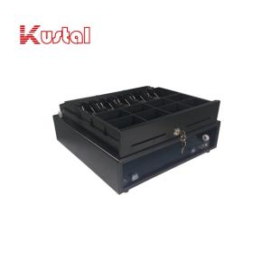 Wholesale 12V RJ11 White Metal Structure POS Plastic 410mm Economical Cash Register Drawer 410 from china suppliers