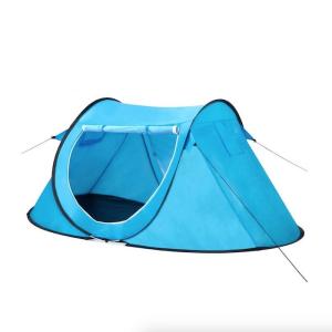 Wholesale 86.6*37.4*47.2Inch Blue Pop Up Camping Tent With Ventilated Mesh Windows 2 Person Capacity Waterproof Design from china suppliers