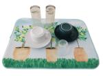 Floral Printing 16x24inch Decorative Microfiber Dish Drying Mat